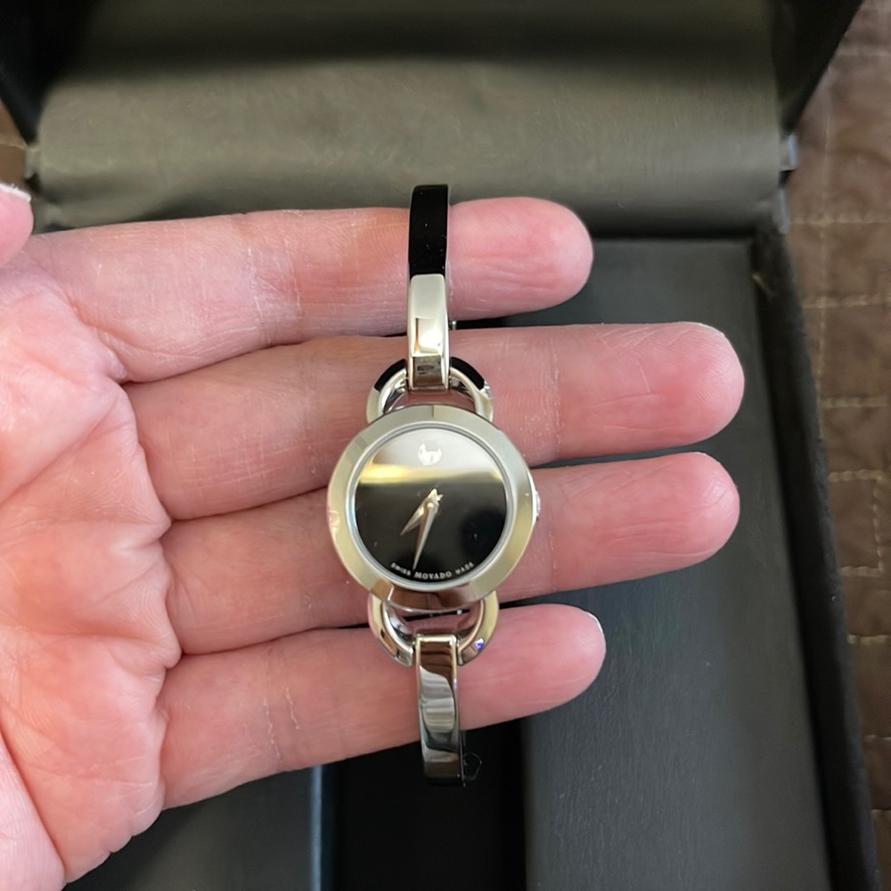 Stainless steel women’s Movado watch, never worn!